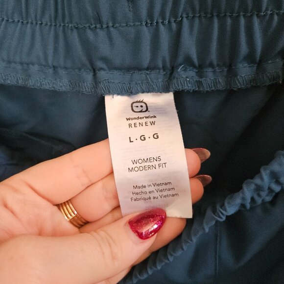 WonderWink Women's Nurse Scrub Pants Caribbean Blue - Size L - Picture 5 of 5